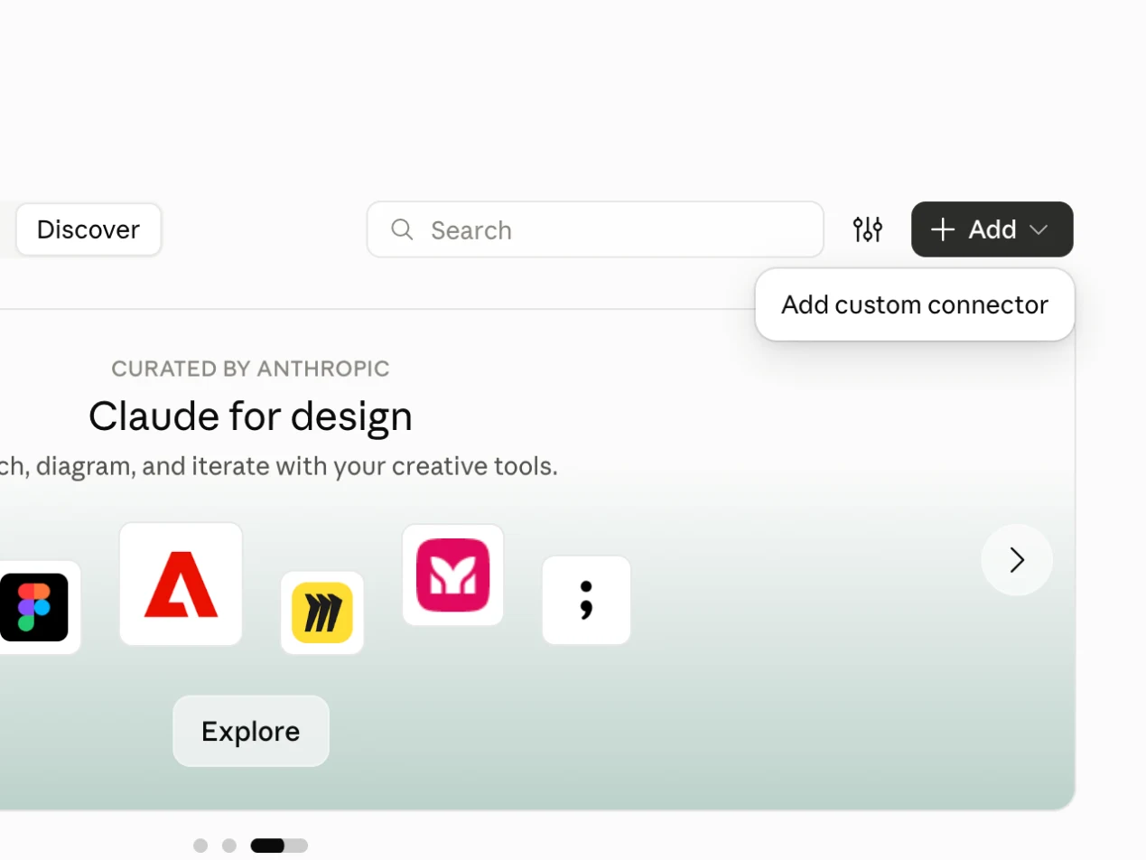 Claude: Add custom connector